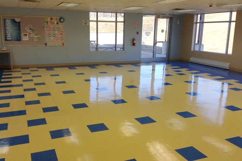Commercial Cleaning - A 'strip and wax' of HGS Office, Liverpool, NS